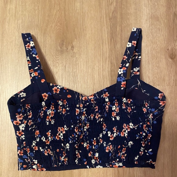 Blue floral crop top - Picture 5 of 5